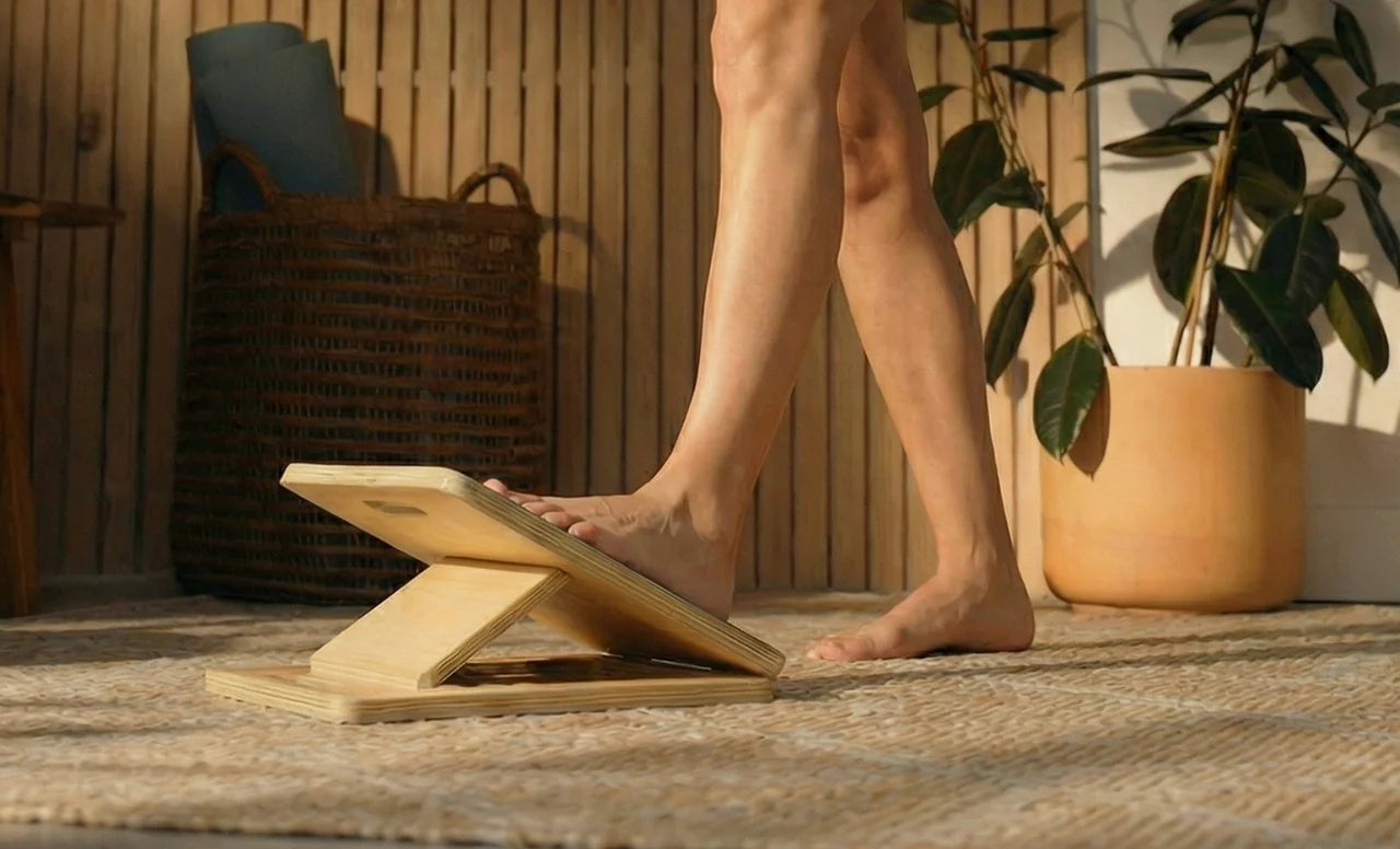 Tavola da stretching in utilizzo